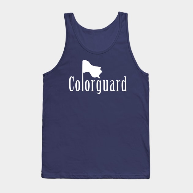 Colorguard Flag White Text Tank Top by Barthol Graphics